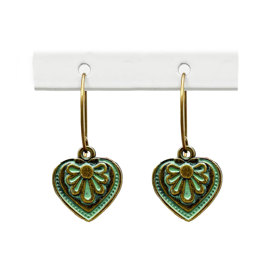 Blooming Heart Charm Earrings