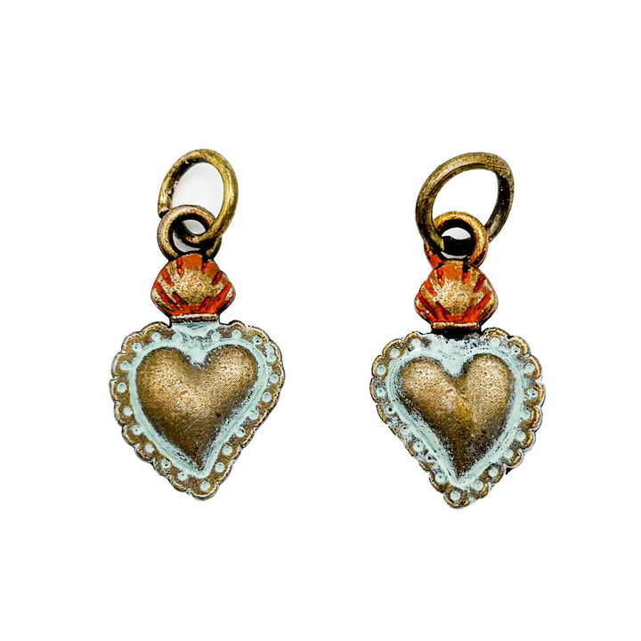 Flaming Heart Charm (available with Bracelet or Necklace)