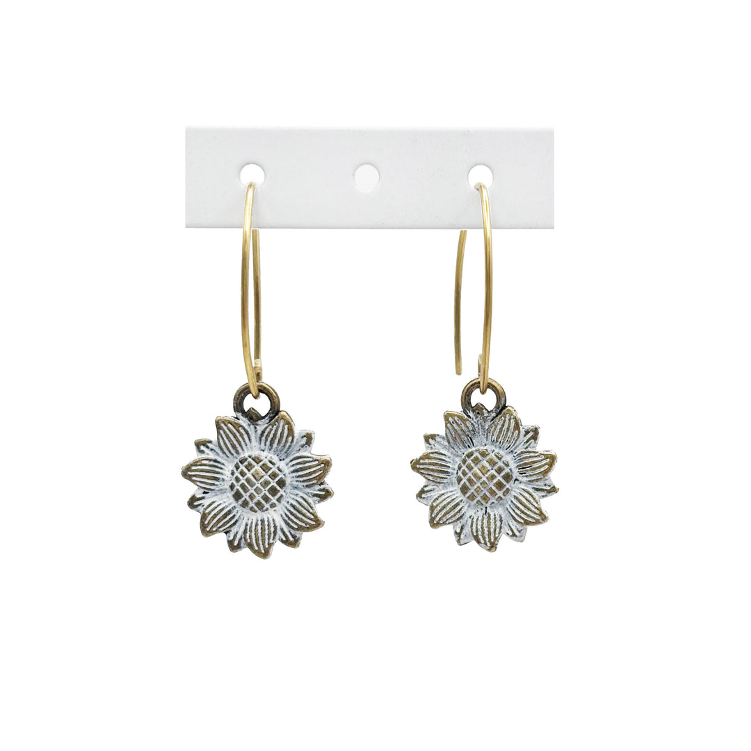 Sunflower Charm Earrings