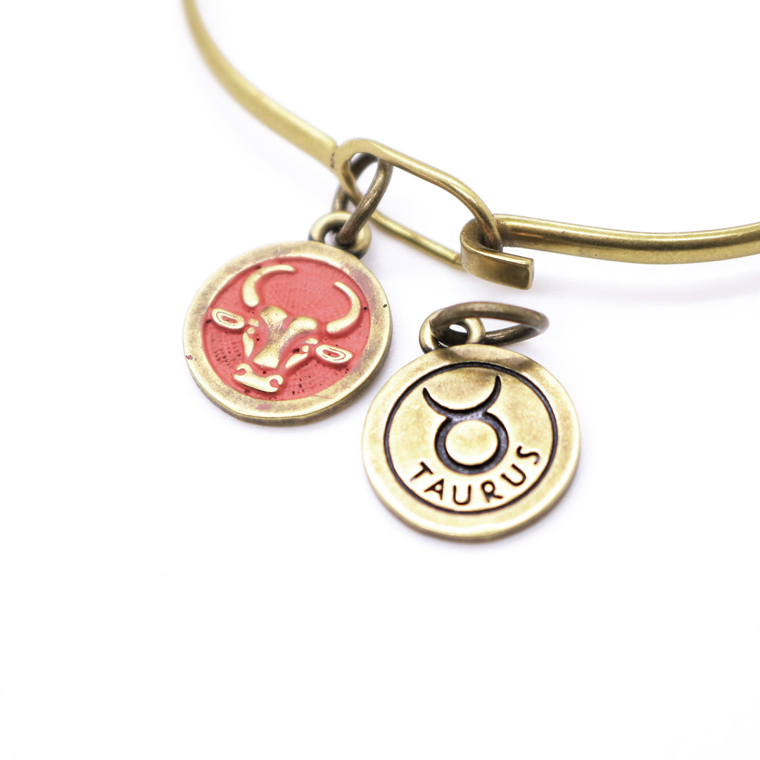 Taurus Zodiac Charm (available with Bracelet or Necklace)