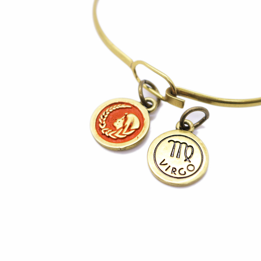 Virgo Zodiac Charm (available with Bracelet or Necklace)