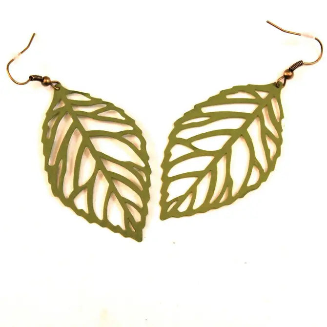 Tree Hugger Leaf Earrings