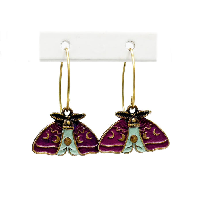 Luna Moth Charm Earrings