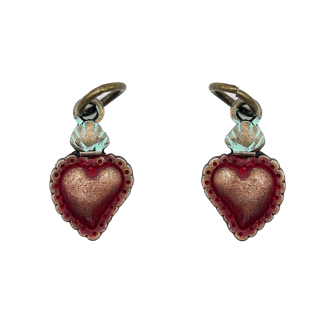Flaming Heart Charm (available with Bracelet or Necklace)