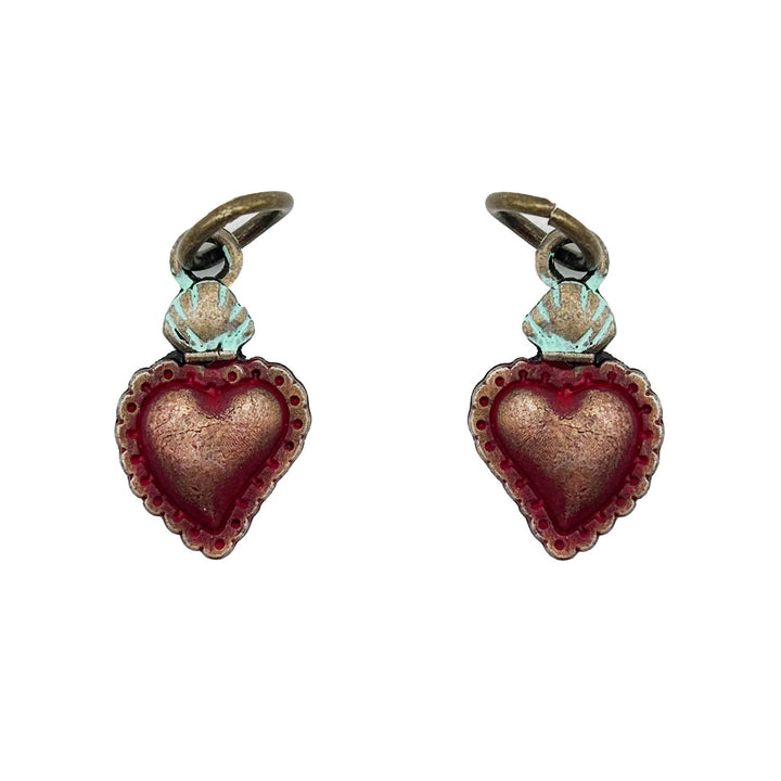 Flaming Heart Charm (available with Bracelet or Necklace)