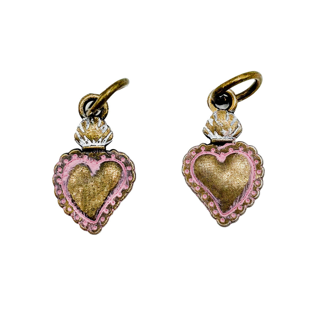 Flaming Heart Charm (available with Bracelet or Necklace)