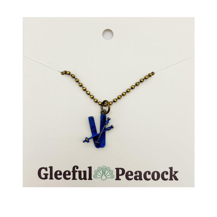 Snow Skis Charm (available with Bracelet or Necklace)