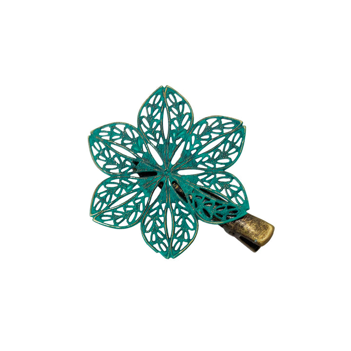 Plucky Flower Filigree Hair Clip