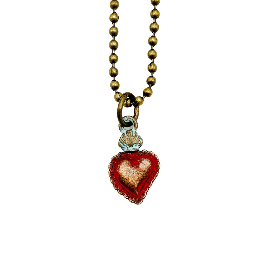 Flaming Heart Charm (available with Bracelet or Necklace)