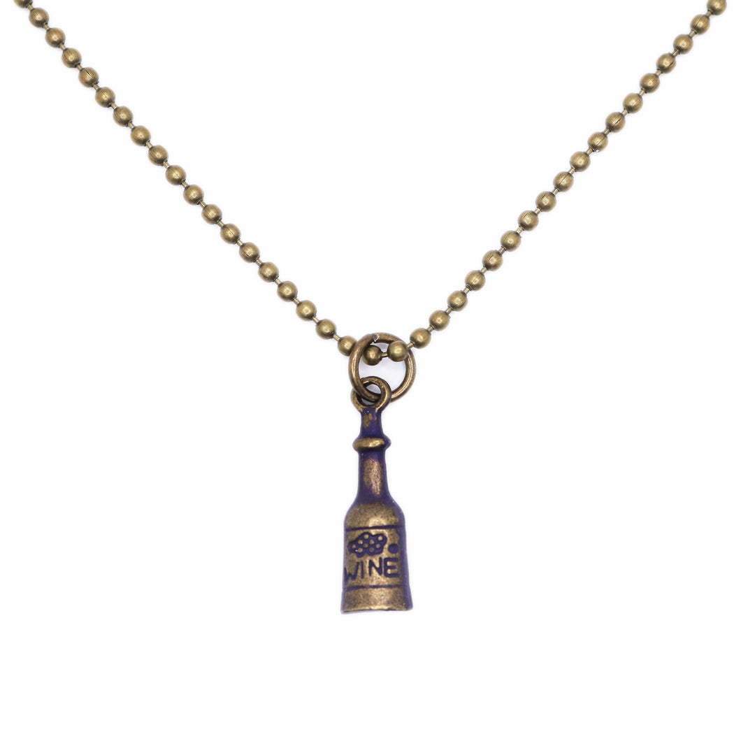 Wine Bottle Charm (available with Bracelet or Necklace)