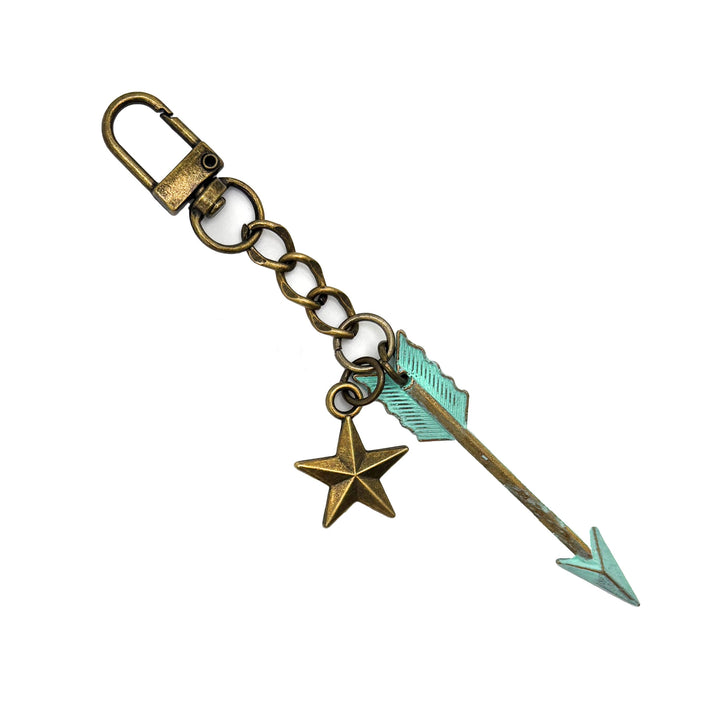 On Target Arrow & Star Bag Charm or Keychain
