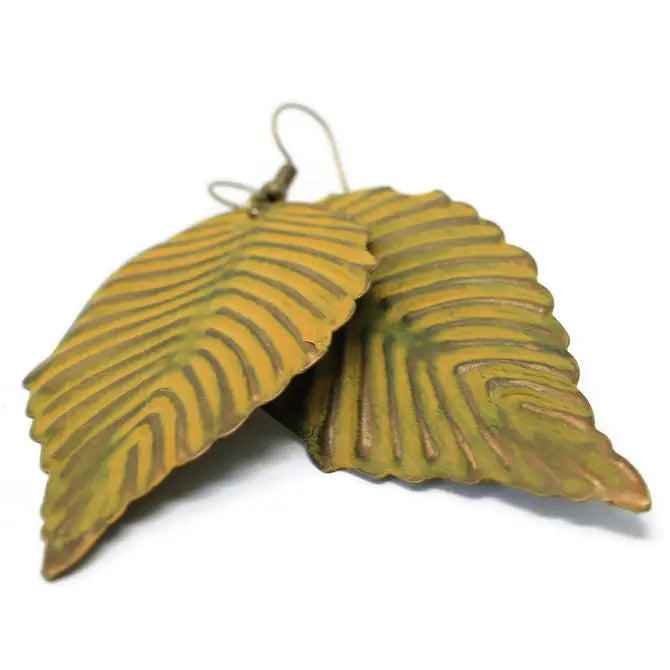 Grow a Pair Large Leaf 
Earrings