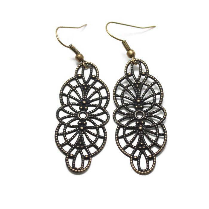 Moxie Filigree Art Deco Statement Earrings