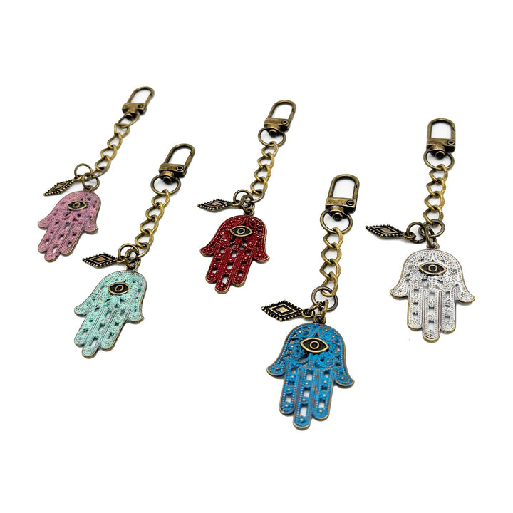 Hamsa Protective Bag Charm Keychain