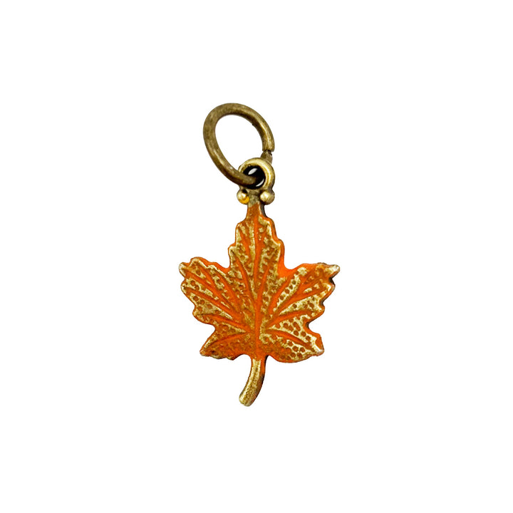 Maple Leaf Charm in Fall & Autumn Colors (available with Bracelet or Necklace)