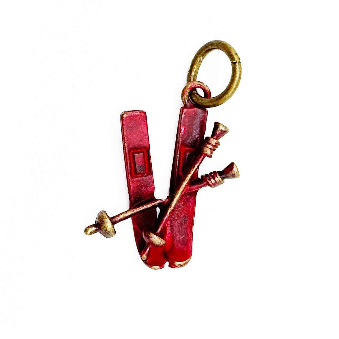 Snow Skis Charm (available with Bracelet or Necklace)