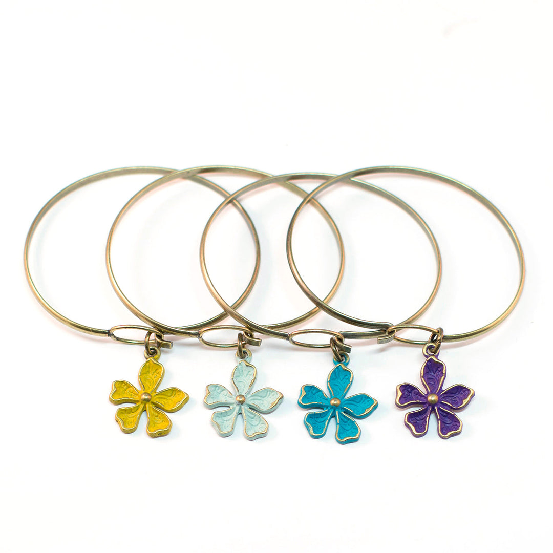 Hibiscus Tropical Flower Charm (available with Bracelet or Necklace)