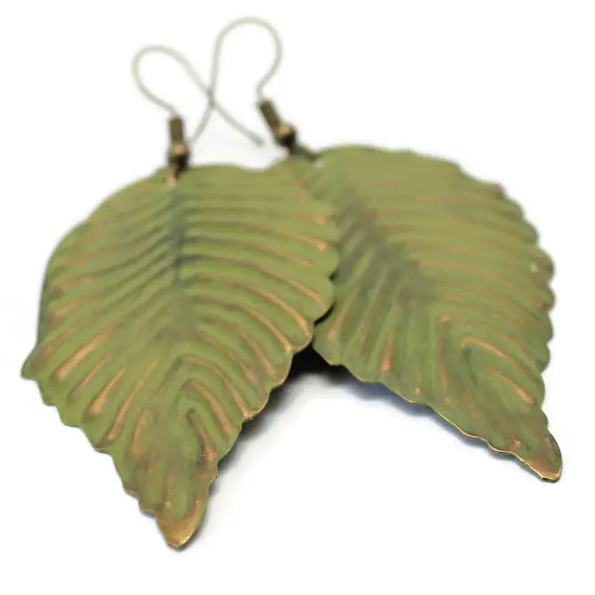 Grow a Pair Large Leaf 
Earrings