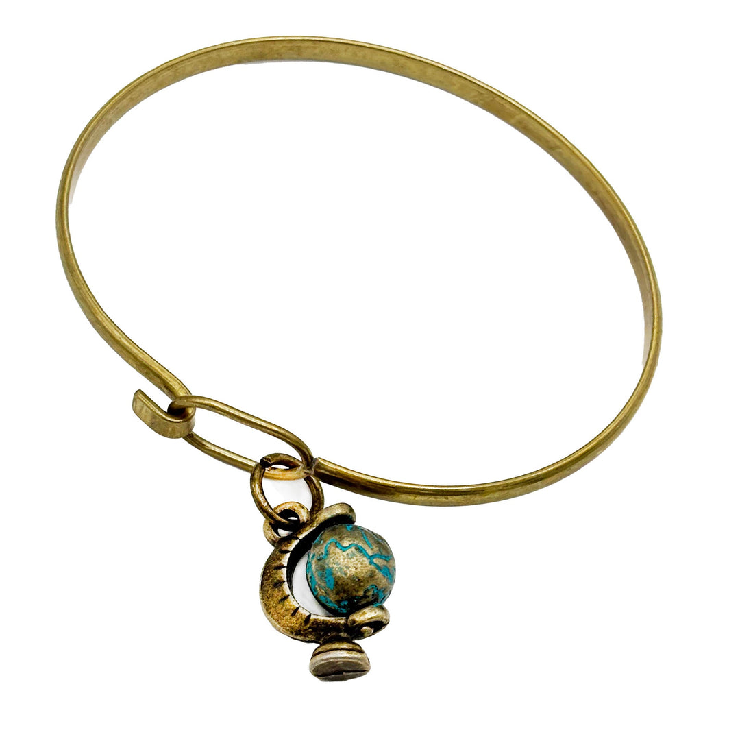 Globe Rotating Charm (available with Bracelet or Necklace)