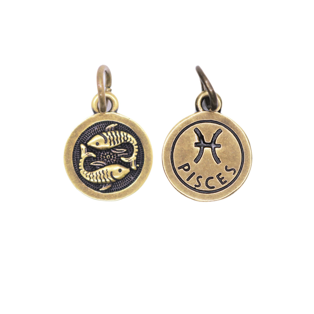 Pisces Zodiac Charm (available with Bracelet or Necklace)
