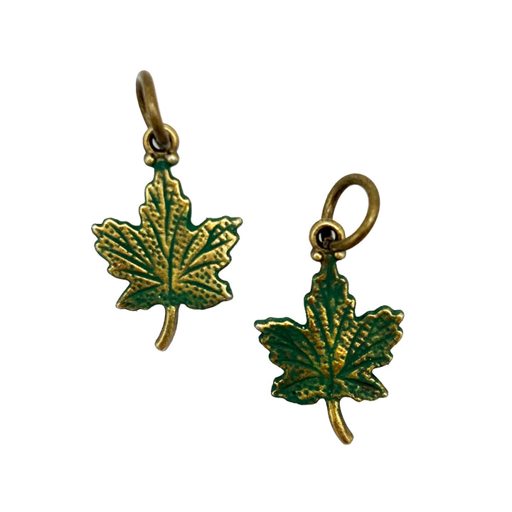 Maple Leaf Charm in Fall & Autumn Colors (available with Bracelet or Necklace)