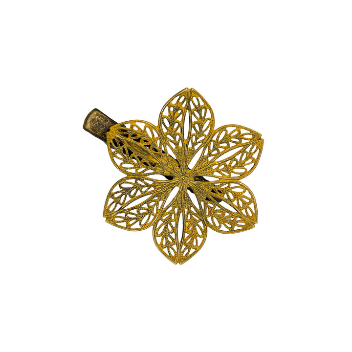 Plucky Flower Filigree Hair Clip