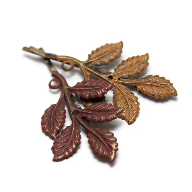 Hippie Chick Bobby Pins - Boho Hair Accessories, Hand-Painted, Hypoallergenic, 2" Charms on 2 1/4" Pins