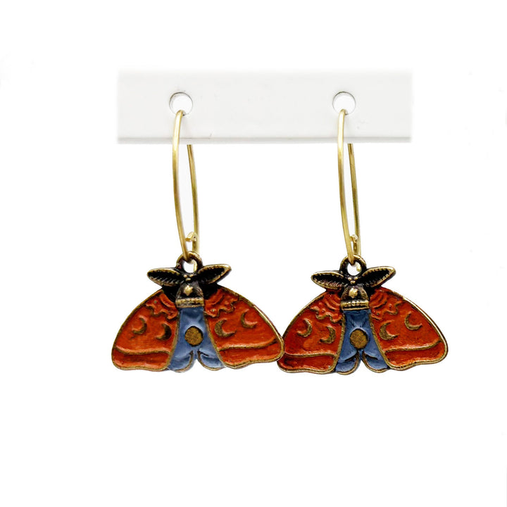 Luna Moth Charm Earrings