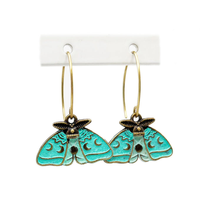 Luna Moth Charm Earrings