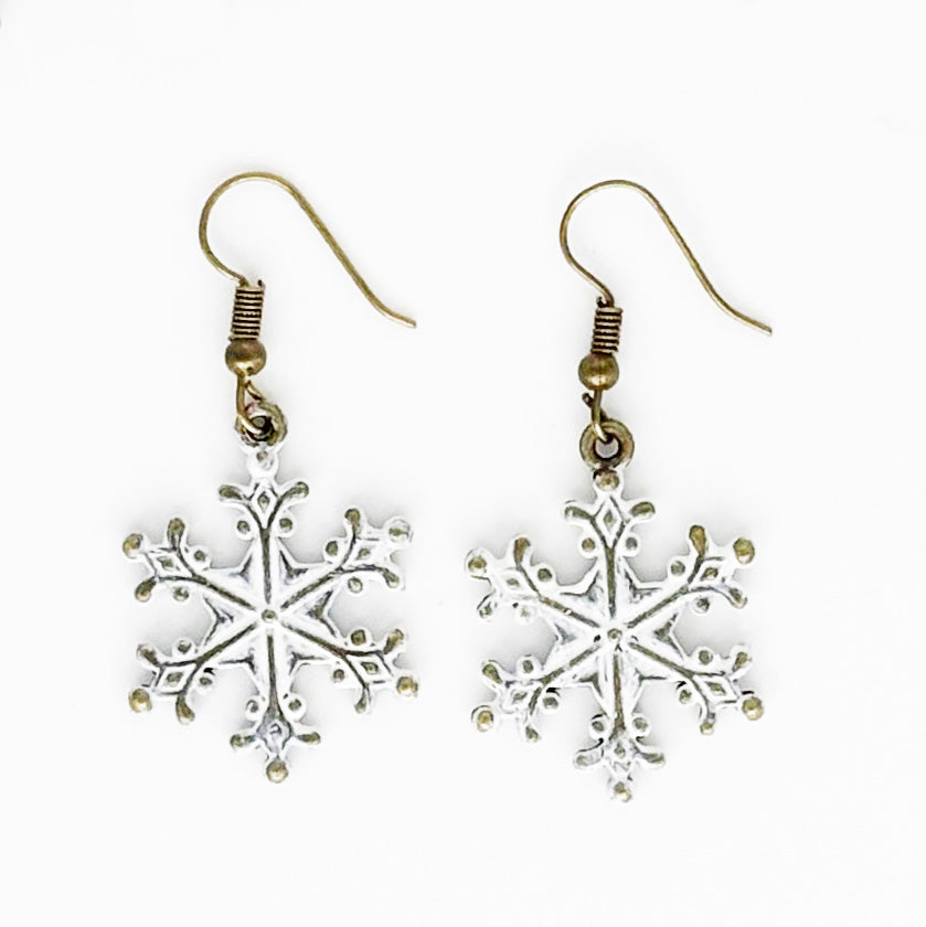 Snowflake Charm Earrings