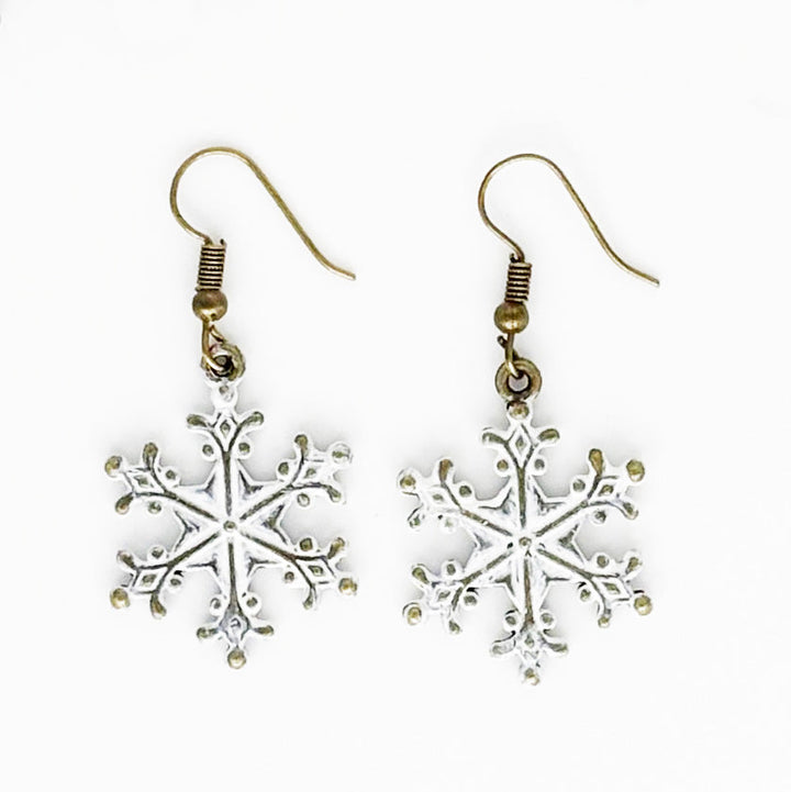 Snowflake Charm Earrings
