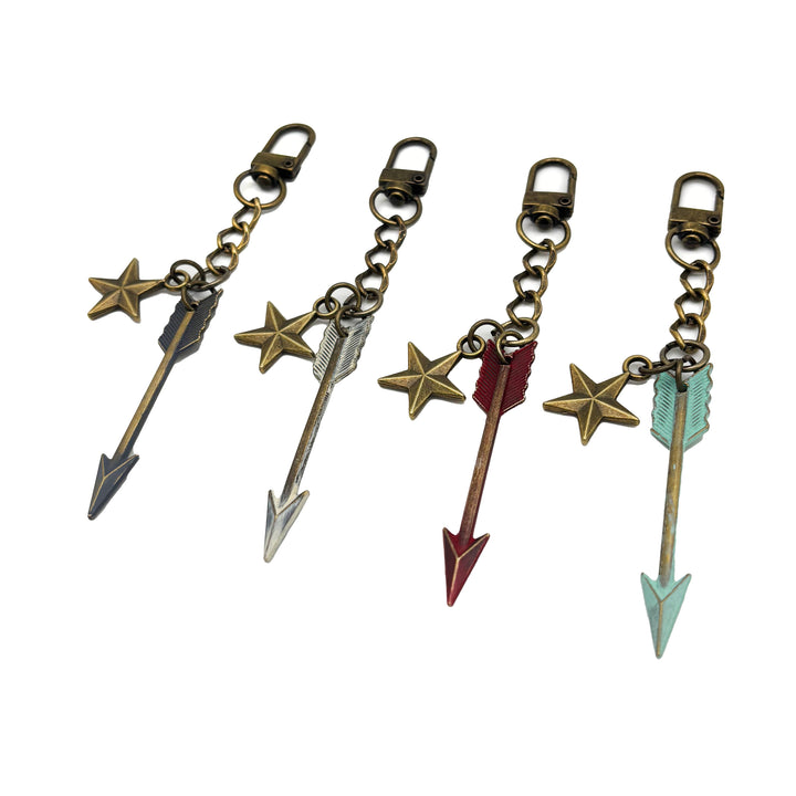 On Target Arrow & Star Bag Charm or Keychain