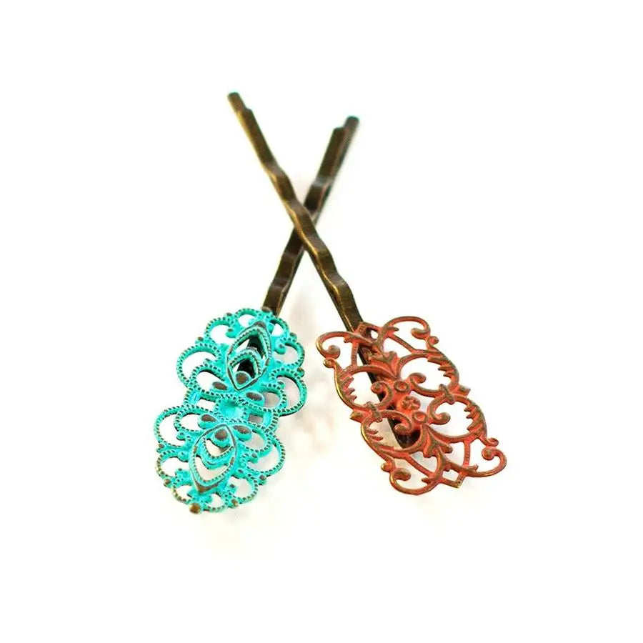 Dainty Filigree Bobby Pins Set of 2