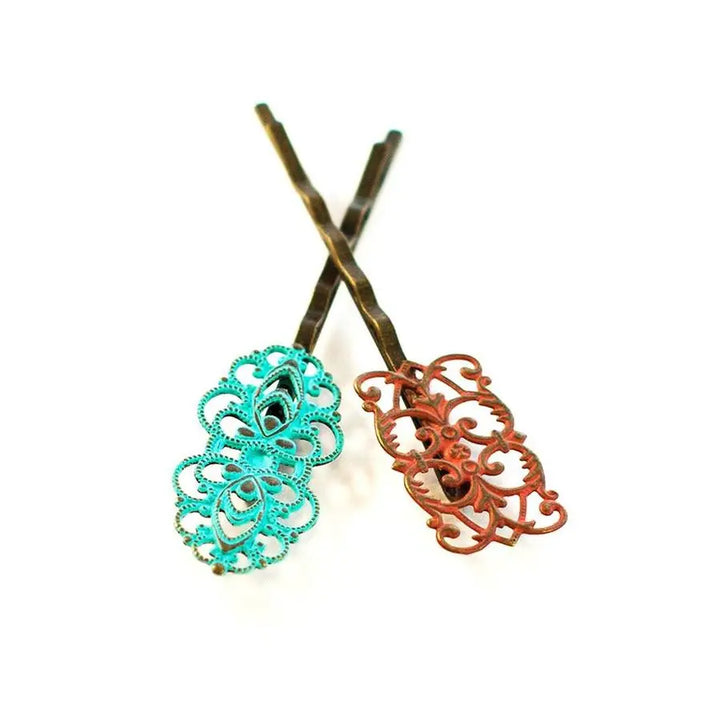 Dainty Filigree Bobby Pins Set of 2