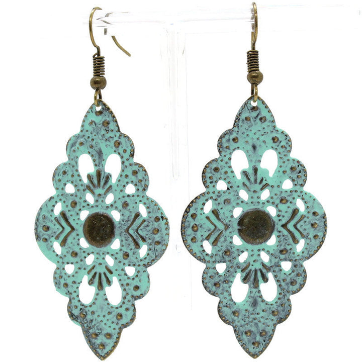 Center Vintage Filigree Earrings