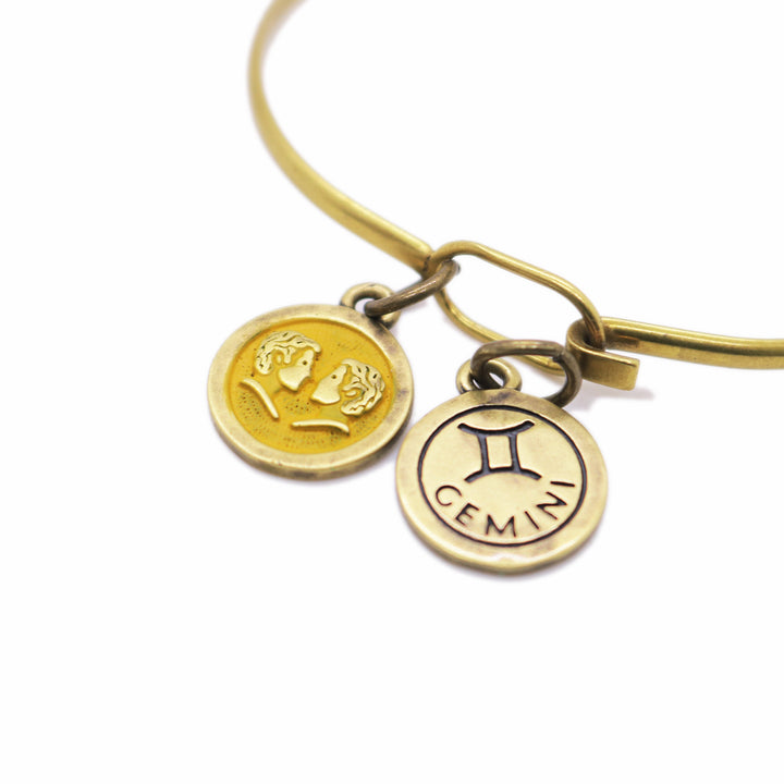 Gemini Zodiac Charm (available with Bracelet or Necklace)