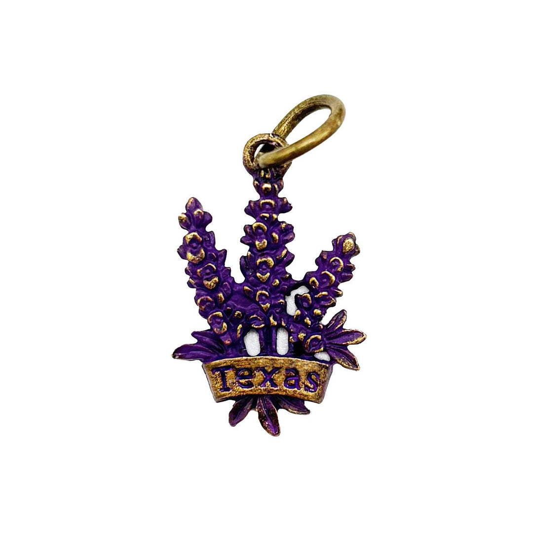 Texas Blue Bonnet Charm (available with Bracelet or Necklace)