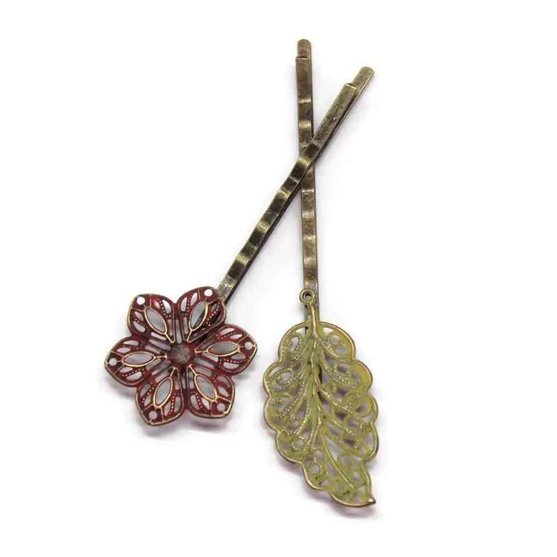 Flora Bobby Pins Set of 2