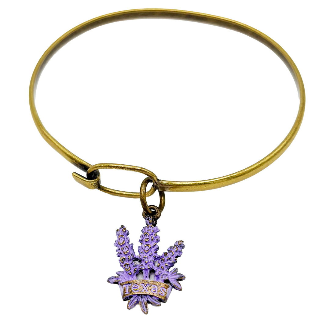 Texas Blue Bonnet Charm (available with Bracelet or Necklace)