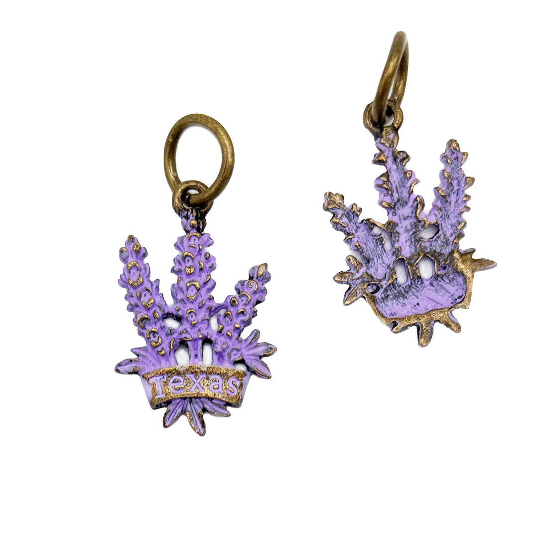 Texas Blue Bonnet Charm (available with Bracelet or Necklace)