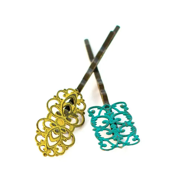 Dainty Filigree Bobby Pins Set of 2