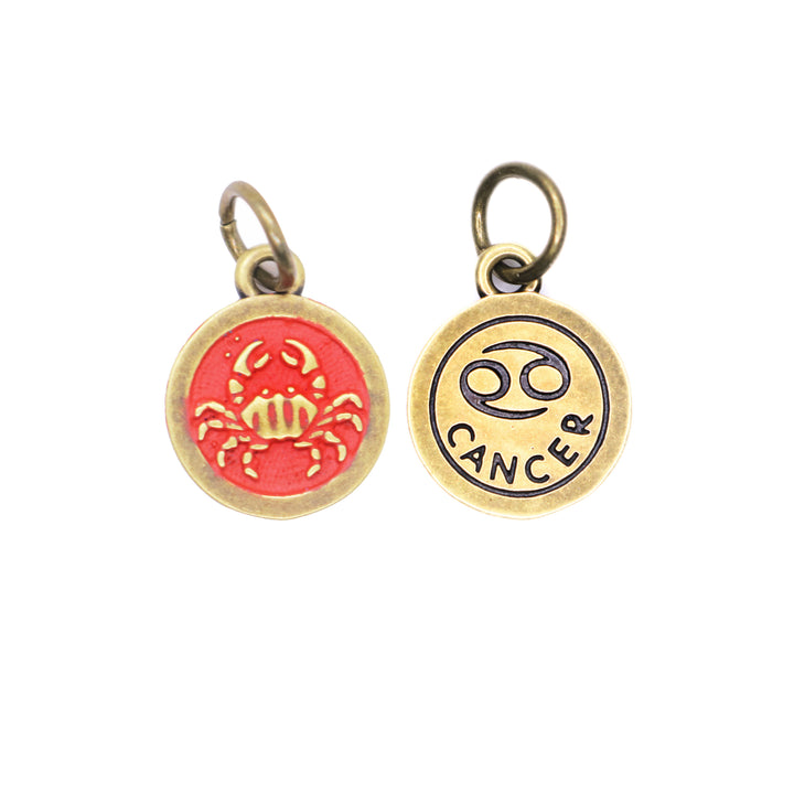 Cancer Zodiac Charm (available with Bracelet or Necklace)