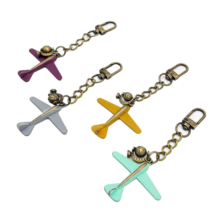 Wanderlust Airplane Bag Charm Keychain
