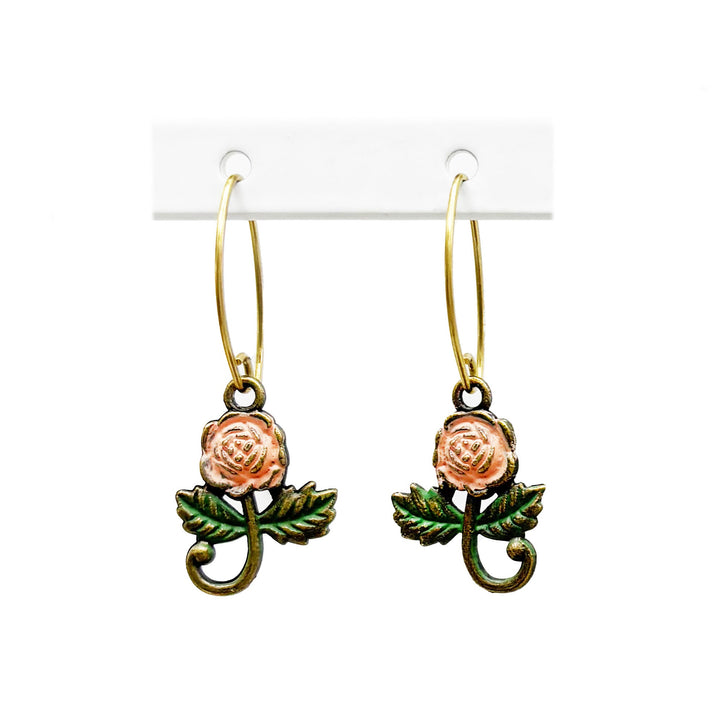 Rose Charm Earrings