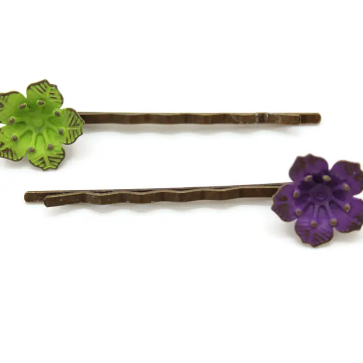 Flower Power Bobby Pins Set of 2