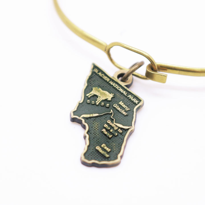 Glacier National Park Charm (available with Bracelet or Necklace)