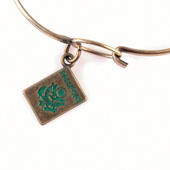 Passport Travel Charm (available with Bracelet or Necklace)