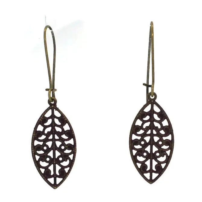 Leaf Filigree Earrings Leafly