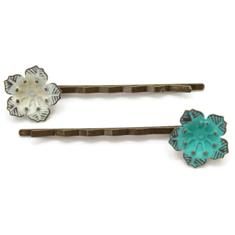 Flower Power Bobby Pins Set of 2