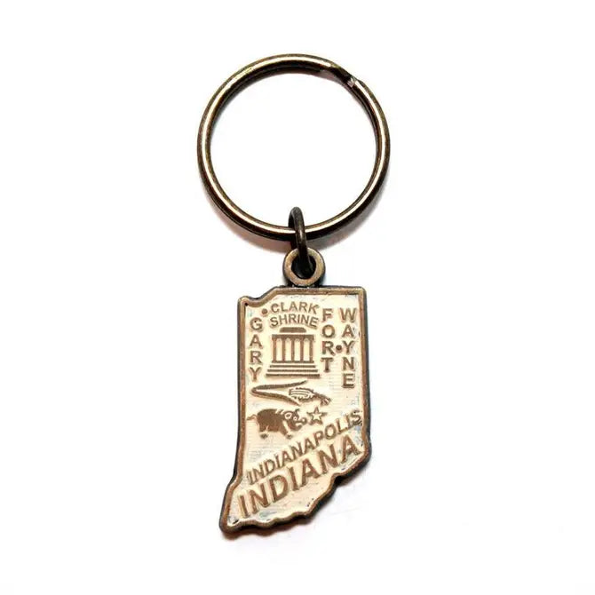 Indiana State Keychains: Handcrafted Map Charms Celebrating Hoosier ...